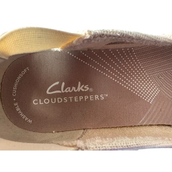Clarks Womens Sz 7M Cloud Steppers Breeze Step II Shoe Natural Interest Slip On - Picture 10 of 12